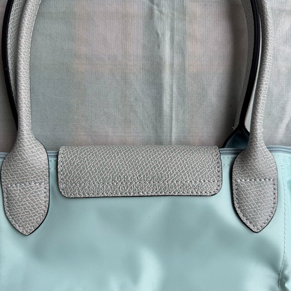 Longchamp Blue Pebble Grain Leather Tote Bag - Picture 4 of 9